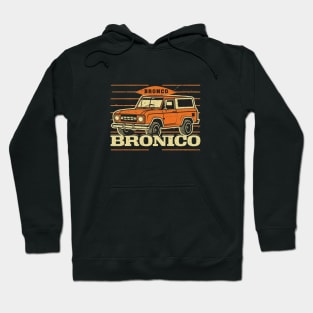 1987-1991 Ford Bronco w/Tires, Black Print Hoodie